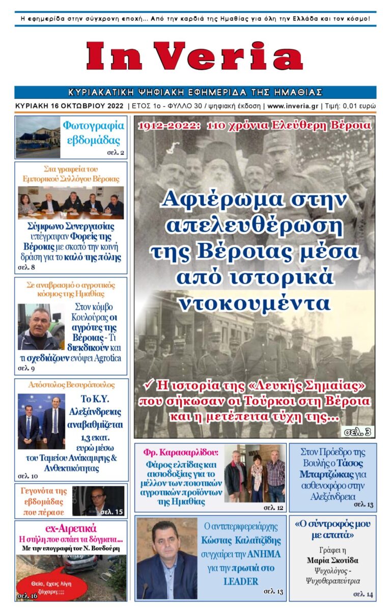 Εξώφυλλο: InVeria — Φύλλο 30