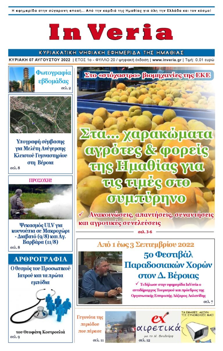 Εξώφυλλο: InVeria — Φύλλο 20